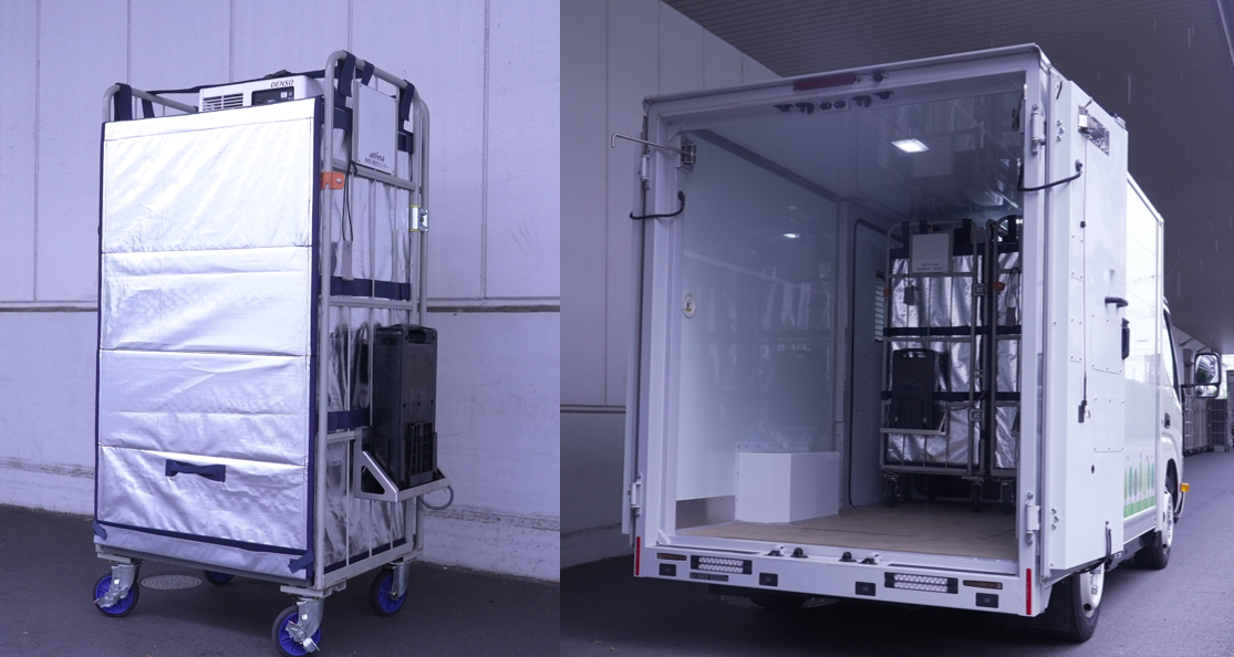 輸送用機材と小型 EVトラック